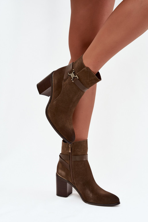 Botas de mujerActivadoturalnego de gamuzau con tacones calentamiento Sergio Leone BT25384-S de color caqui Botas de mujerActivadoturalnego de gamuzau con tacones calentamiento Sergio Leone BT25384-S de color caqui