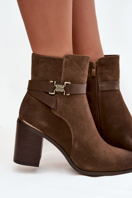 Botas de mujerActivadoturalnego de gamuzau con tacones calentamiento Sergio Leone BT25384-S de color caqui Botas de mujerActivadoturalnego de gamuzau con tacones calentamiento Sergio Leone BT25384-S de color caqui