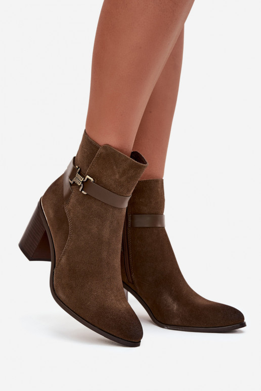 Botas de mujerActivadoturalnego de gamuzau con tacones calentamiento Sergio Leone BT25384-S de color caqui Botas de mujerActivadoturalnego de gamuzau con tacones calentamiento Sergio Leone BT25384-S de color caqui