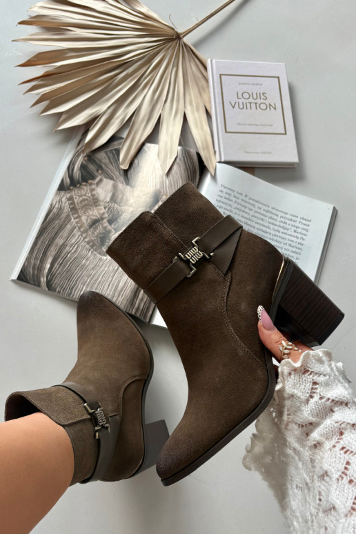 Botas de mujerActivadoturalnego de gamuzau con tacones calentamiento Sergio Leone BT25384-S de color caqui Botas de mujerActivadoturalnego de gamuzau con tacones calentamiento Sergio Leone BT25384-S de color caqui