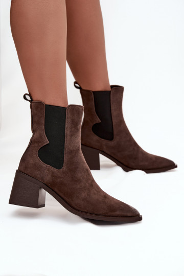 Piel de gamuza Botas con calefacción interior. Artiker 57C0047 color marrón