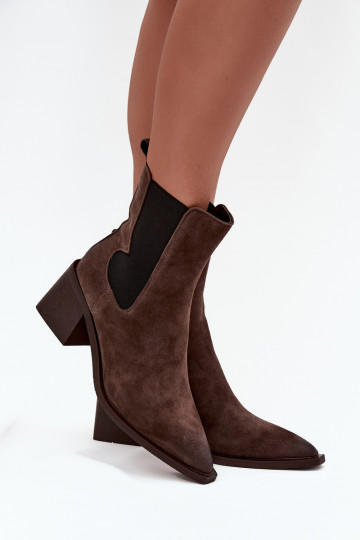 Piel de gamuza Botas con calefacción interior. Artiker 57C0047 color marrón 2