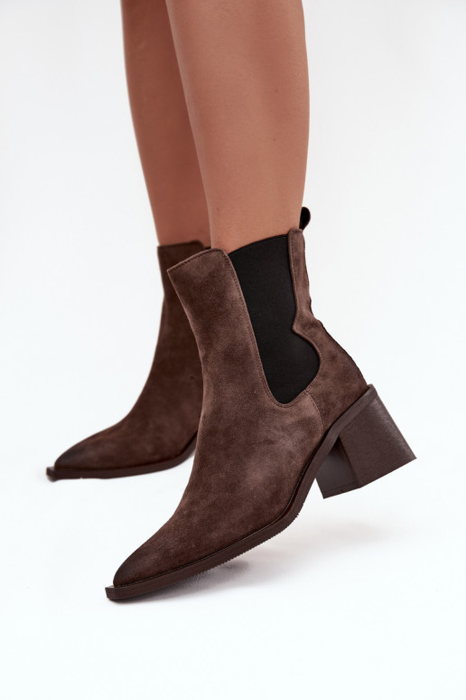 Piel de gamuza Botas con calefacción interior. Artiker 57C0047 color marrón Piel de gamuza Botas con calefacción interior. Artiker 57C0047 color marrón