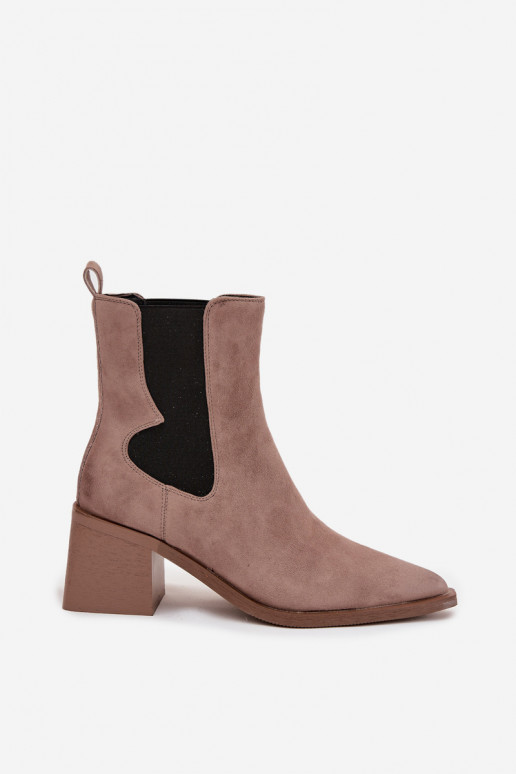 Piel de gamuza Botas con calefacción interior. Artiker 57C0045 beige