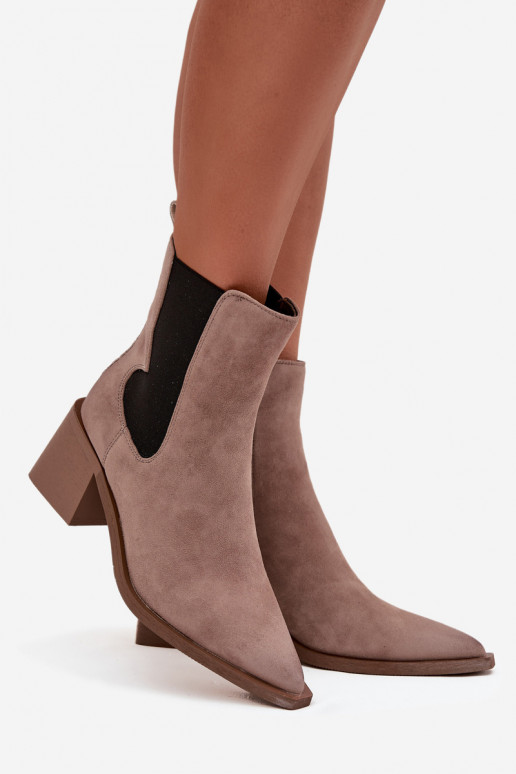 Piel de gamuza Botas con calefacción interior. Artiker 57C0045 beige