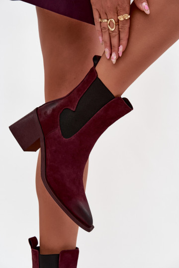 Piel de gamuza Botas con calefacción interior. Artiker 57C0048 borgoña 2