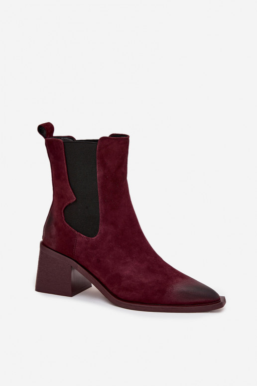Piel de gamuza Botas con calefacción interior. Artiker 57C0048 borgoña Piel de gamuza Botas con calefacción interior. Artiker 57C0048 borgoña