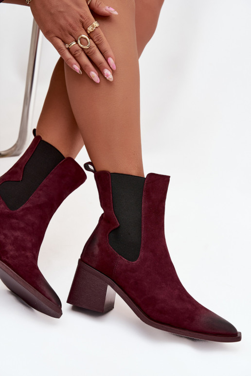 Piel de gamuza Botas con calefacción interior. Artiker 57C0048 borgoña Piel de gamuza Botas con calefacción interior. Artiker 57C0048 borgoña