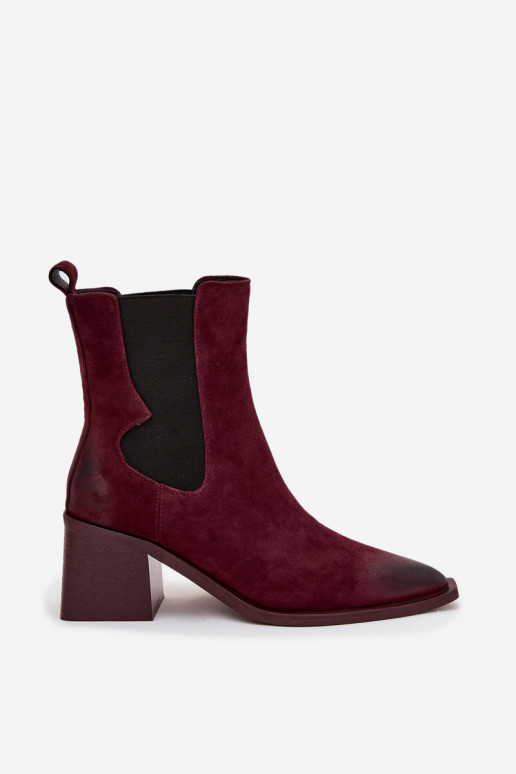 Piel de gamuza Botas con calefacción interior. Artiker 57C0048 borgoña Piel de gamuza Botas con calefacción interior. Artiker 57C0048 borgoña