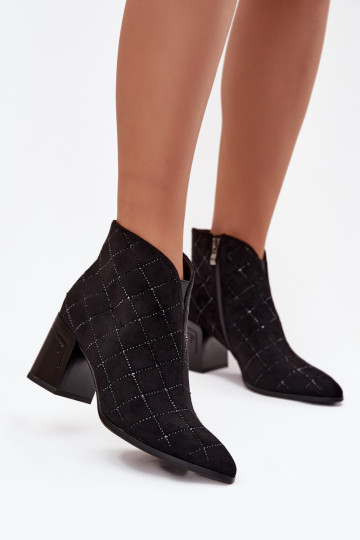 Botines para mujer con decoración D&A MR52-133 color negro