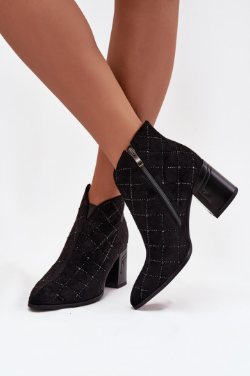 Botines para mujer con decoración D&A MR52-133 color negro 2