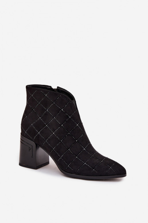 Botines para mujer con decoración D&A MR52-133 color negro