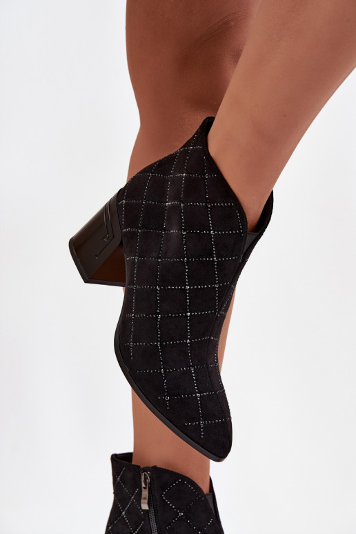 Botines para mujer con decoración D&A MR52-133 color negro