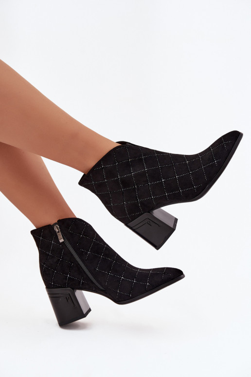 Botines para mujer con decoración D&A MR52-133 color negro