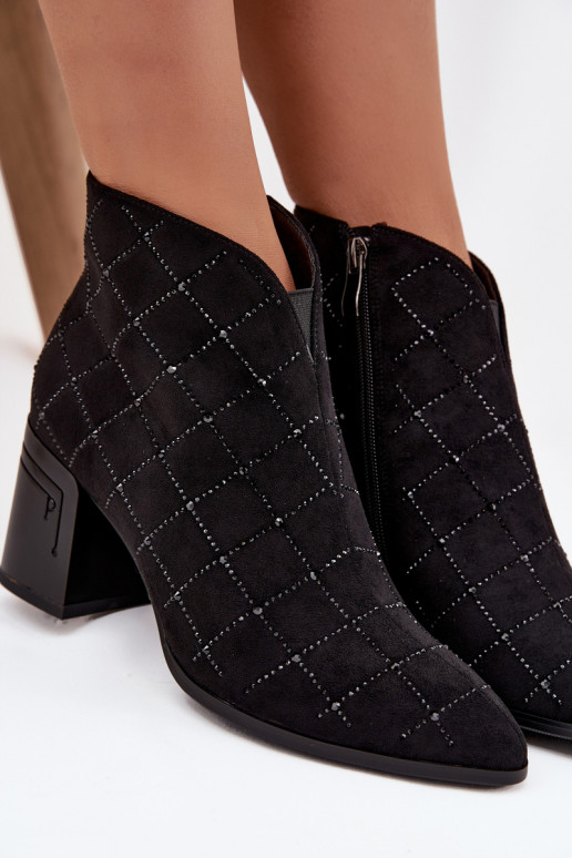 Botines para mujer con decoración D&A MR52-133 color negro