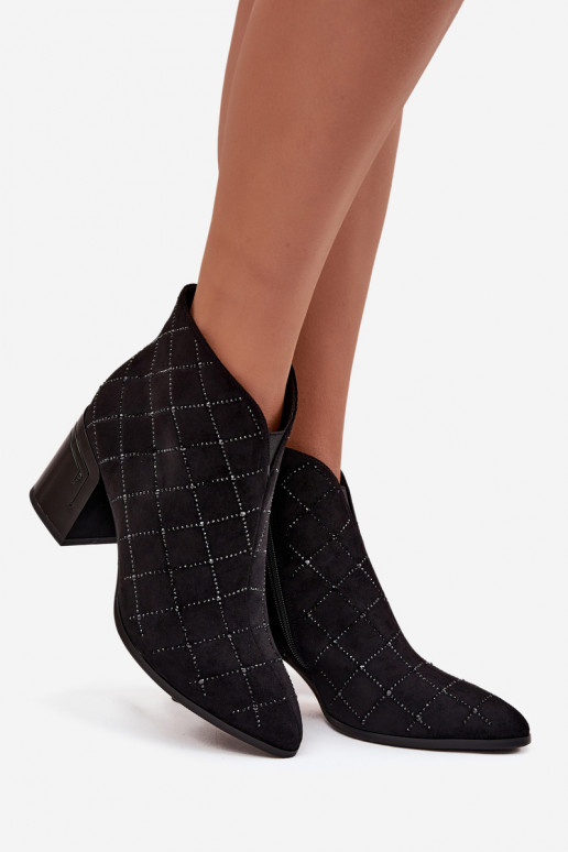 Botines para mujer con decoración D&A MR52-133 color negro