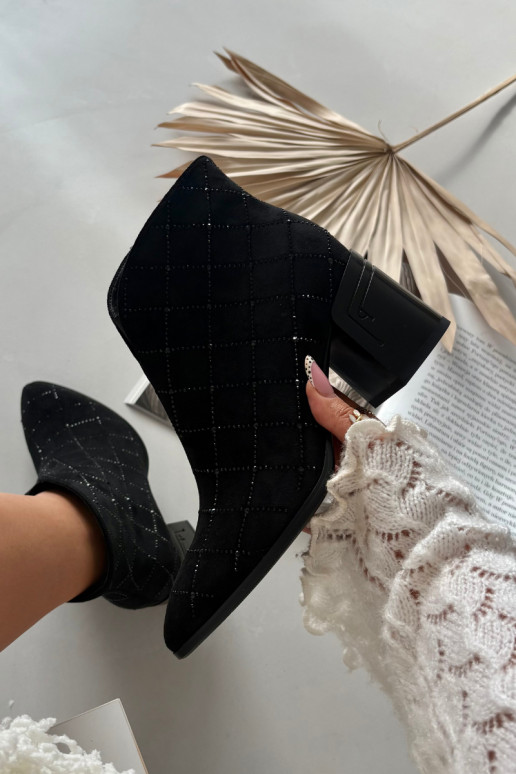 Botines para mujer con decoración D&A MR52-133 color negro