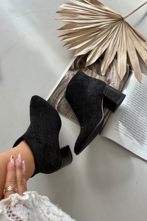 Botines para mujer con decoración D&A MR52-133 color negro