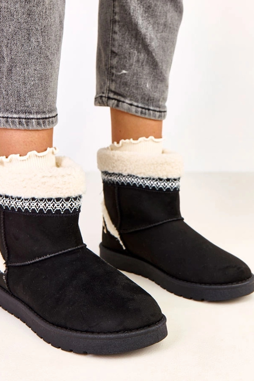 Botas de nieve bajas con bordado... Botas de nieve bajas con bordado...