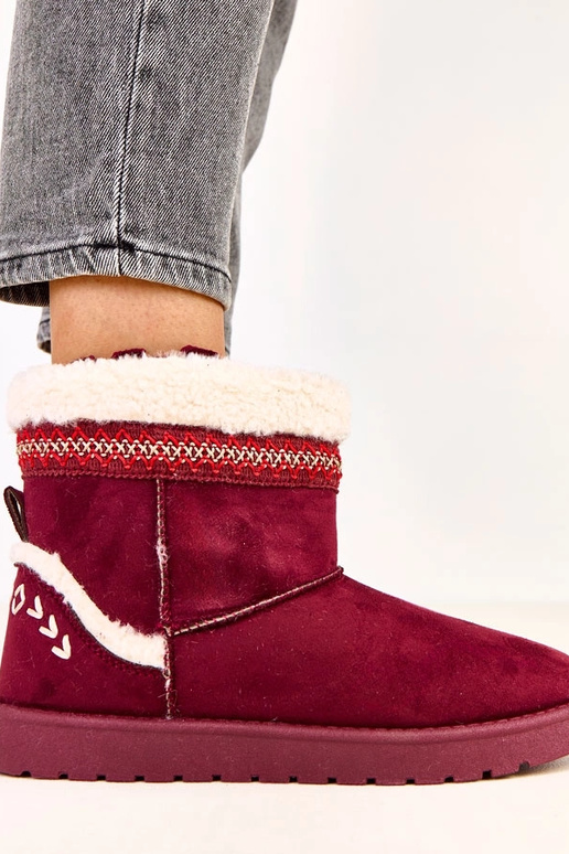 Botas de nieve bajas con bordado... Botas de nieve bajas con bordado...