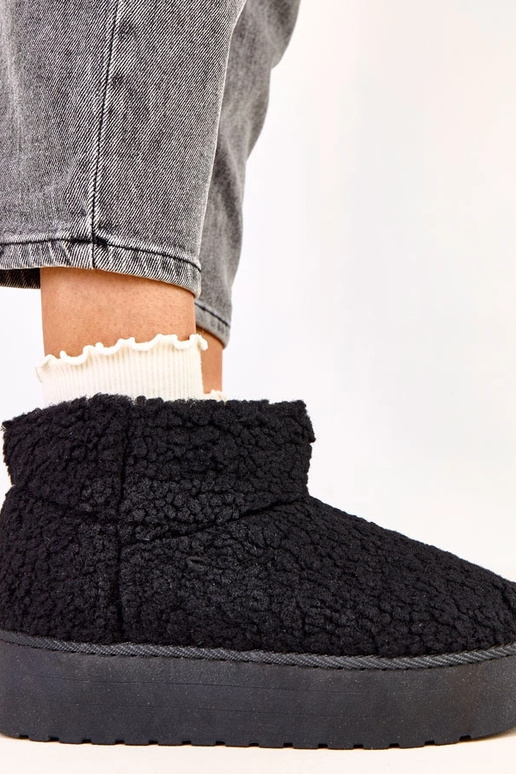 Botas de nieve con caña de piel de... Botas de nieve con caña de piel de...