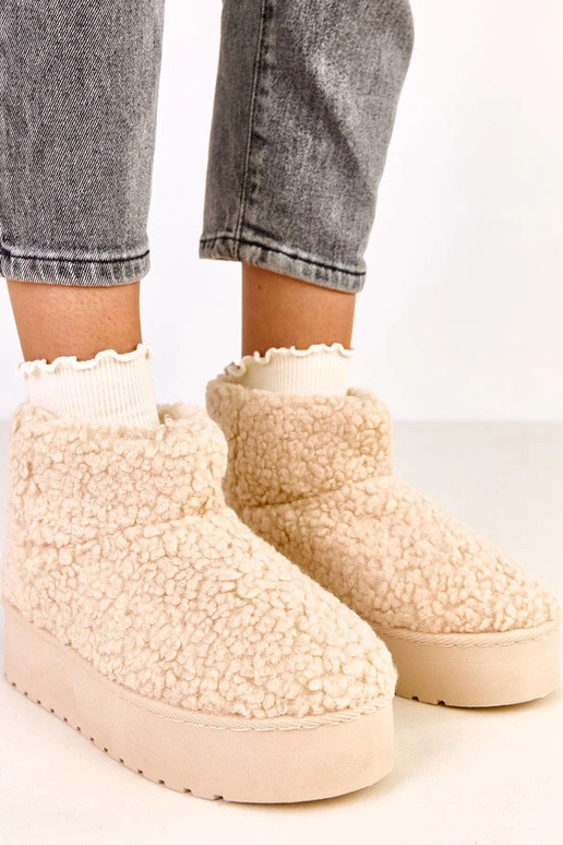 Botas de nieve con caña de piel de... Botas de nieve con caña de piel de...