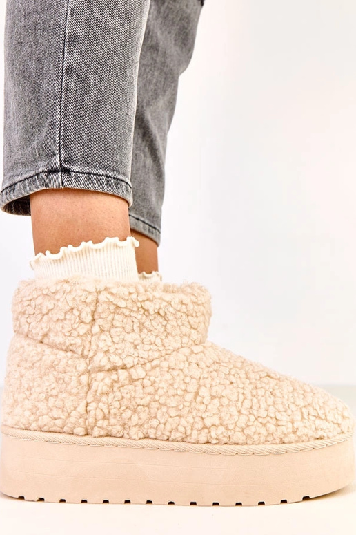 Botas de nieve con caña de piel de... Botas de nieve con caña de piel de...