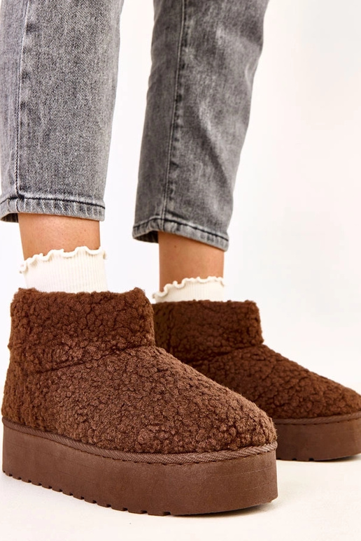 Botas de nieve con caña de piel de... Botas de nieve con caña de piel de...