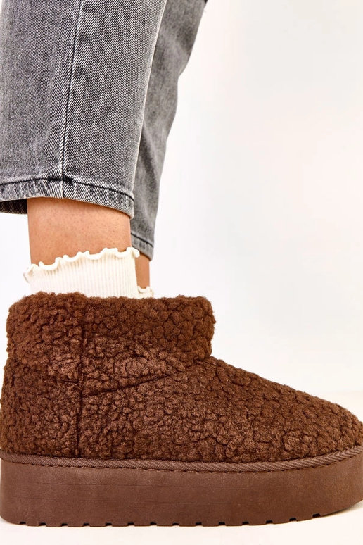 Botas de nieve con caña de piel de... Botas de nieve con caña de piel de...