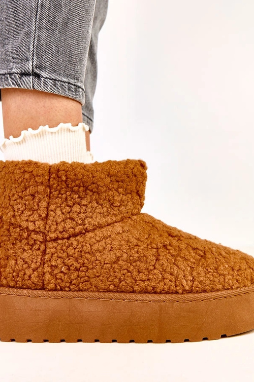 Botas de nieve con caña de piel de... Botas de nieve con caña de piel de...