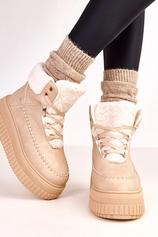 Botines deportivos cálidos marrones...