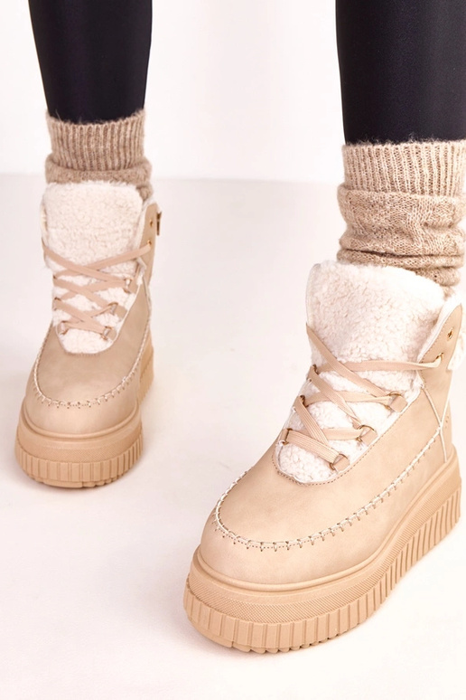 Botines deportivos cálidos marrones...