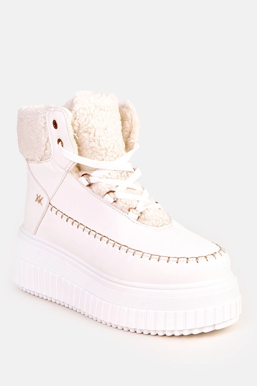 Botines deportivos cálidos blancos...