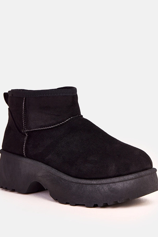 Botas bajas negras de ante sintético...