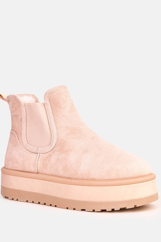 Botas de nieve color arena con... Botas de nieve color arena con...