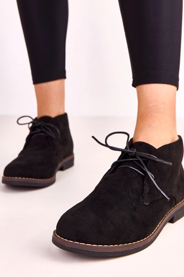 Botines negros para mujer de suela plana Lauda 2