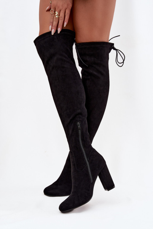 Botas largas para mujer con tacones color negro Xamarin