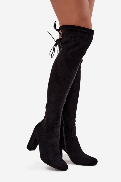 Botas largas para mujer con tacones color negro Xamarin