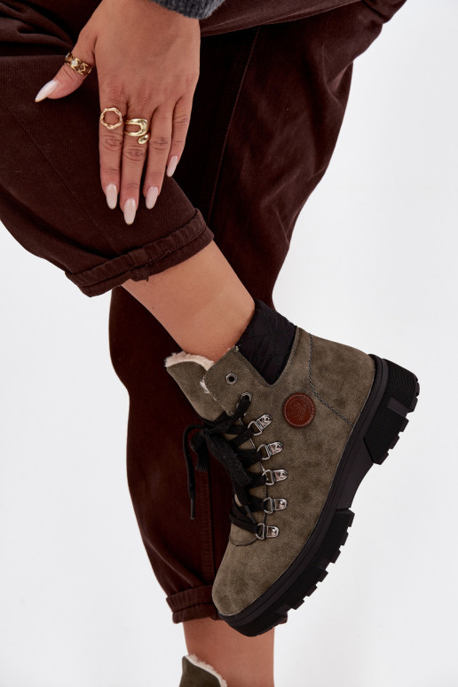 calentamiento zapatos Femenino con una plataforma de color caqui Zaraine calentamiento zapatos Femenino con una plataforma de color caqui Zaraine