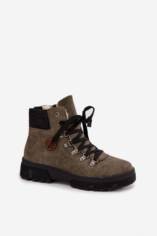 calentamiento zapatos Femenino con una plataforma de color caqui Zaraine calentamiento zapatos Femenino con una plataforma de color caqui Zaraine