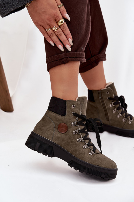 calentamiento zapatos Femenino con una plataforma de color caqui Zaraine calentamiento zapatos Femenino con una plataforma de color caqui Zaraine