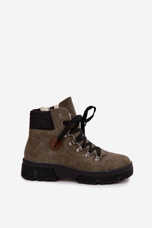 calentamiento zapatos Femenino con una plataforma de color caqui Zaraine calentamiento zapatos Femenino con una plataforma de color caqui Zaraine