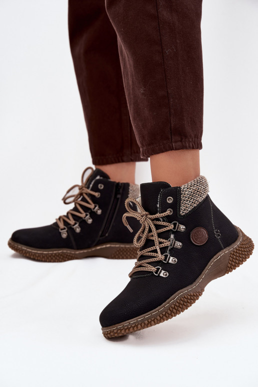 calentamiento Botas zapatos Femenino de color negro Zenaya