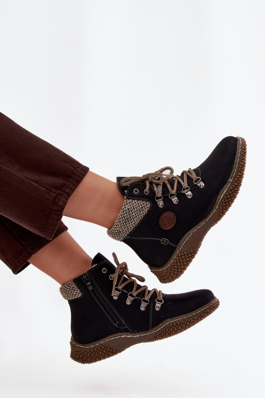 calentamiento Botas zapatos Femenino de color negro Zenaya