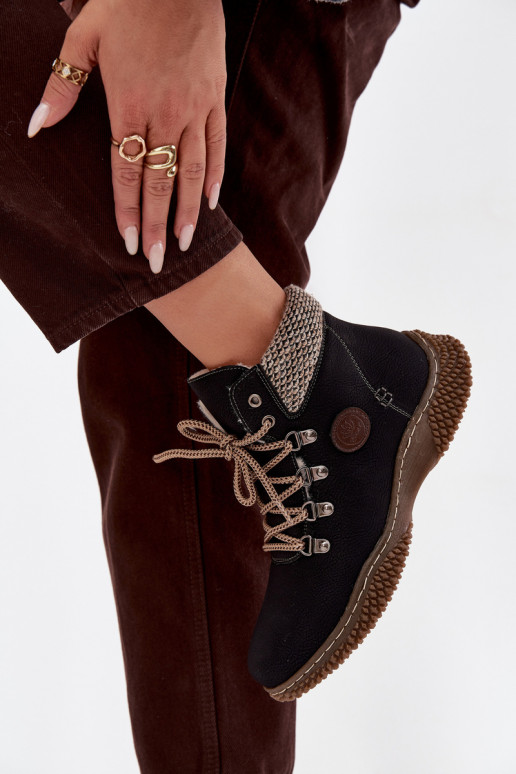 calentamiento Botas zapatos Femenino de color negro Zenaya