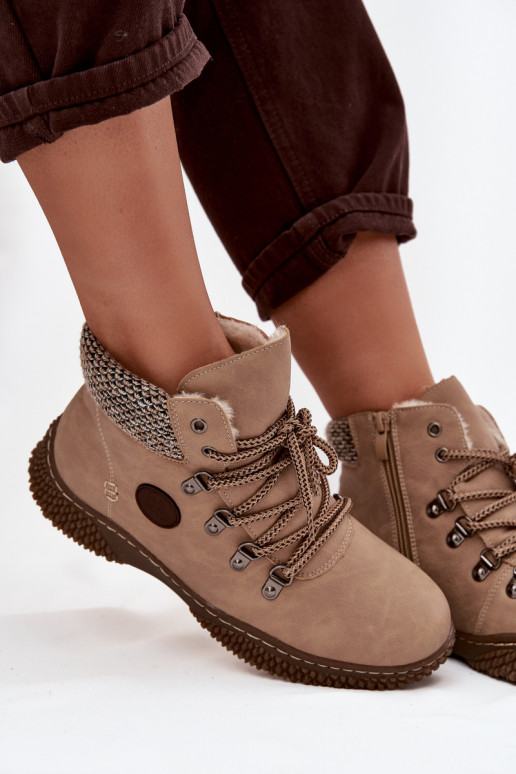 calentamiento Botas zapatos Femenino beige Zenaya