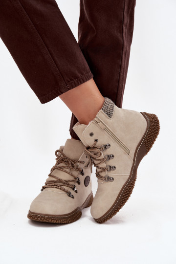 Botas altas cálidas para mujer color marfil Zenaya 2