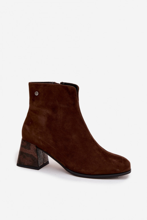 Piel de gamuza Botas de mujer Tiene queciejka K7202-02 CzekoladoAe Piel de gamuza Botas de mujer Tiene queciejka K7202-02 CzekoladoAe