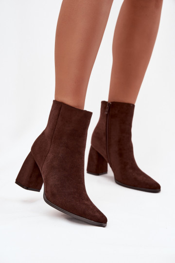 Botas de mujerde gamuza ecológicau CzekoladoAe Inessa 2