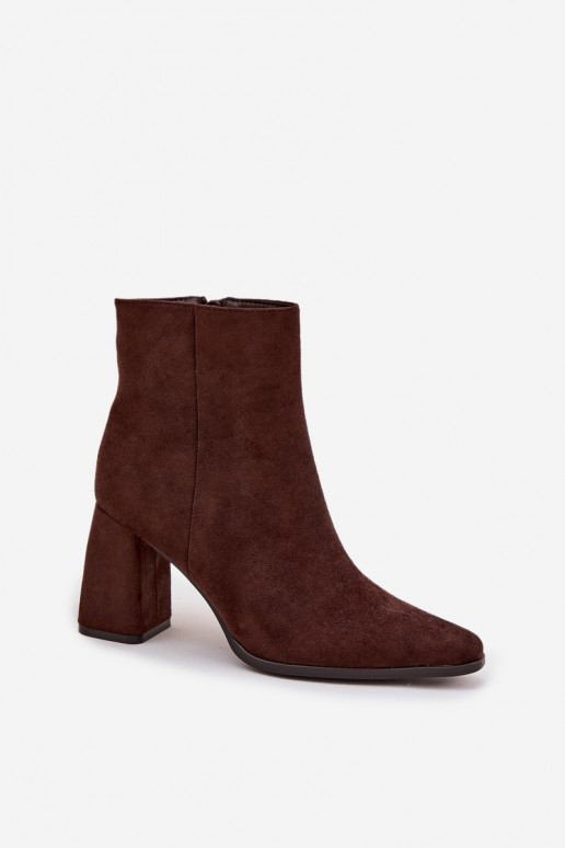 Botas de mujerde gamuza ecológicau CzekoladoAe Inessa Botas de mujerde gamuza ecológicau CzekoladoAe Inessa